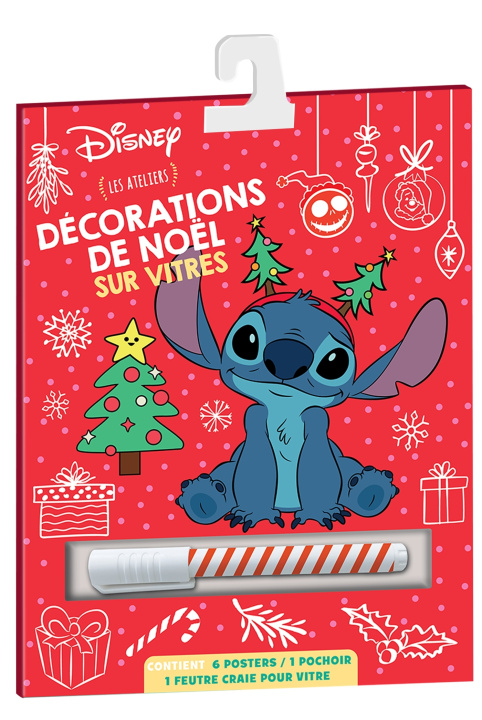 Carte DISNEY - Les Ateliers Disney - Pochette plate - Décorations de Noël sur vitres Disney