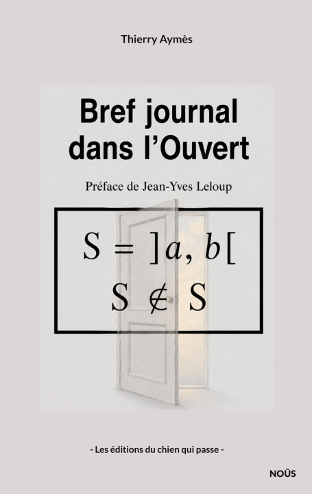 Könyv BREF JOURNAL DANS OUVERT AYMES THIERRY