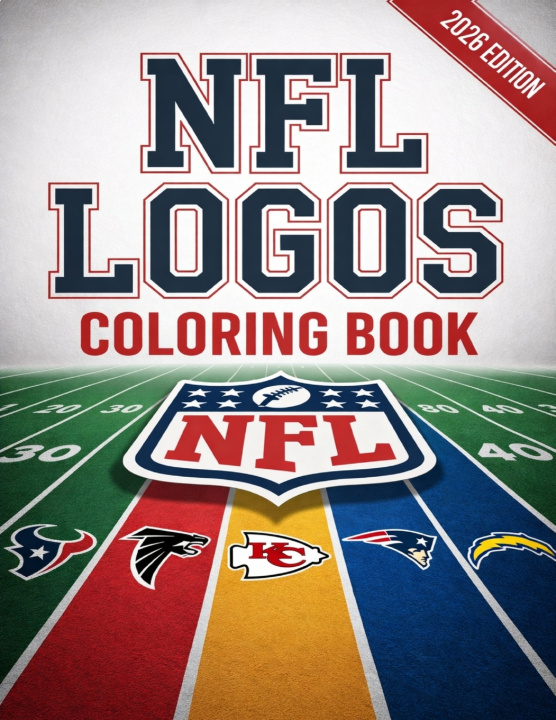 Książka NFL Logos Coloring Book Miles Fielding