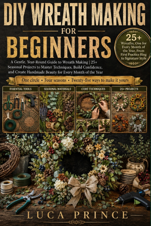Книга DIY Wreath Making for Beginners LUCA PRINCE