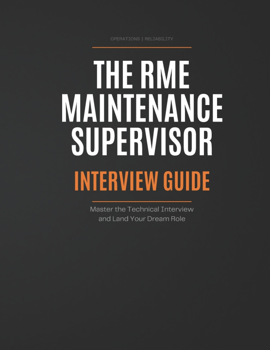 Carte THE RME MAINTENANCE SUPERVISOR Bartosz Tomanek