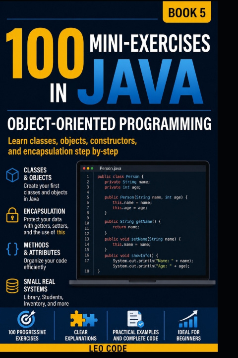 Książka 100 Java Mini Exercises Leo Code