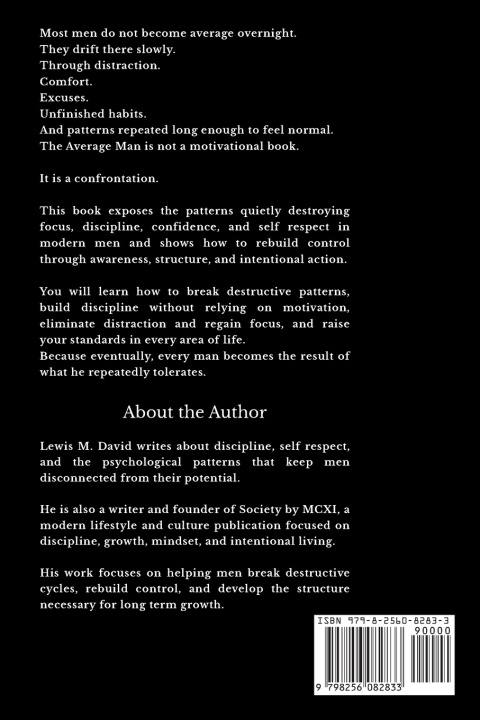 Carte THE AVERAGE MAN Lewis M David
