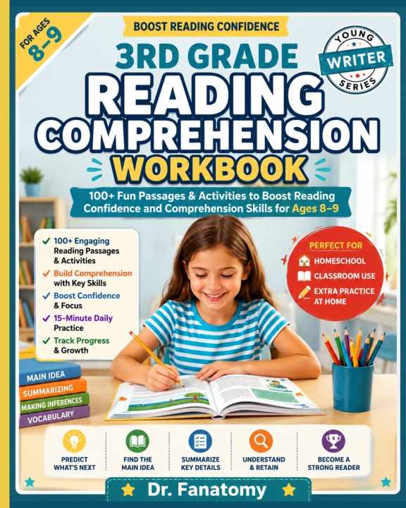 Könyv 3rd Grade Reading Comprehension Workbook Dr. Fanatomy