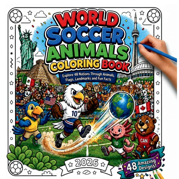 Kniha World Soccer Animals Coloring Book Marco Mundi