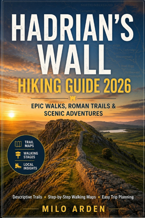 Книга HADRIAN'S WALL HIKING GUIDE 2026 MILO ARDEN