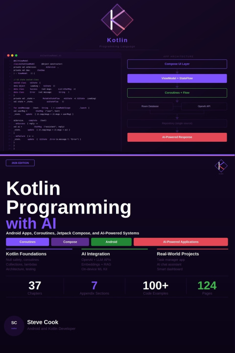 Kniha Kotlin Programming with AI Steve Cook