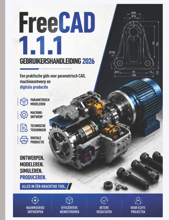 Boek FreeCAD 1.1.1 GEBRUIKERSHANDLEIDING 2026 Emily Morley