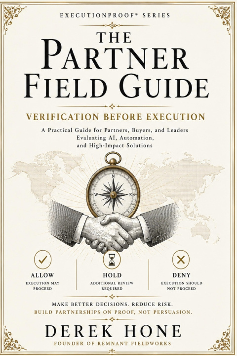 Livro ExecutionProof Partner Field Guide Derek Hone