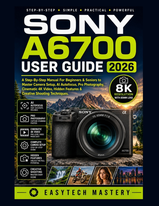 Livro Sony A6700 User Guide 2026 EasyTech Mastery