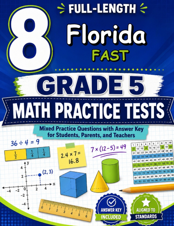 Buch 8 Florida FAST Grade 5 Math Practice Tests Reza Nazari