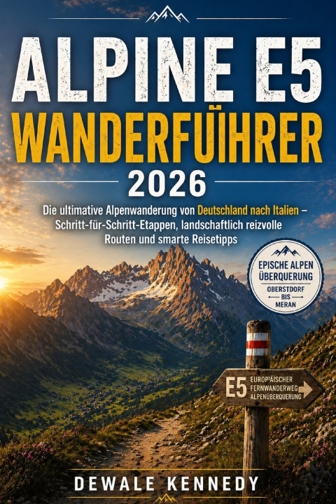 Carte ALPINE E5 WANDERFÜHRER 2026 DEWALE KENNEDY