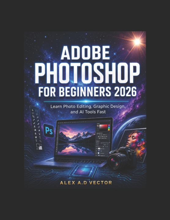Książka ADOBE PHOTOSHOP FOR BEGINNERS 2026 Alex A.D Vector