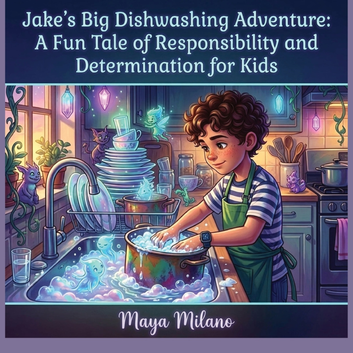 Книга Jake's big dishwashing adventure Maya Milano
