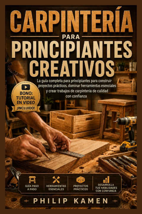 Книга CARPINTERÍA PARA PRINCIPIANTES CREATIVOS PHILIP KAMEN