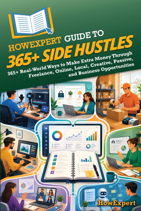 Książka HowExpert Guide to 365+ Side Hustles HowExpert