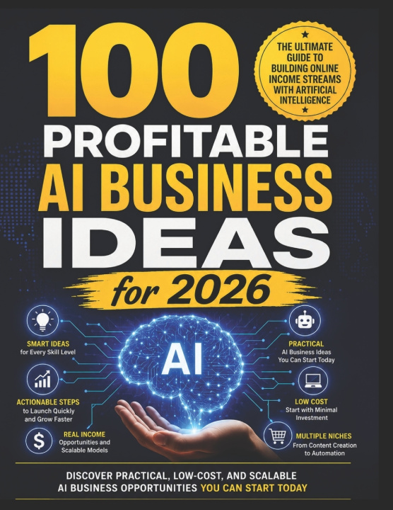 Könyv 100 Profitable AI Business Ideas for 2026 MOHAMED CHAKIR