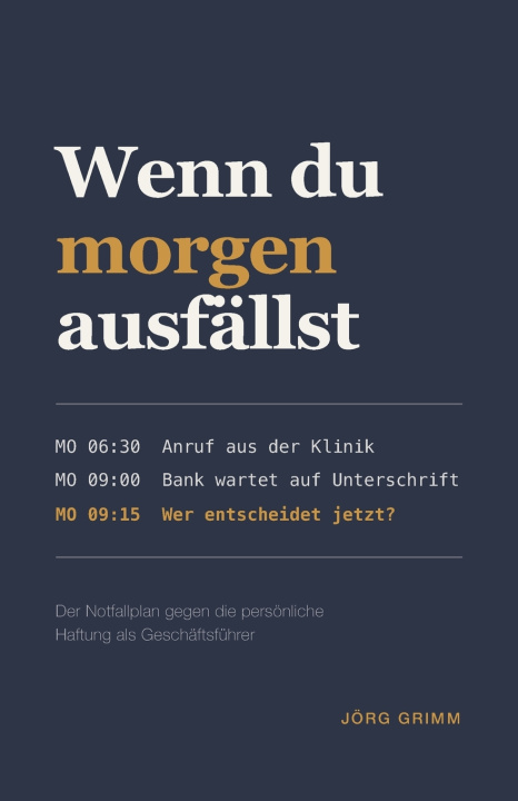Carte Wenn du morgen ausfällst Jörg Grimm