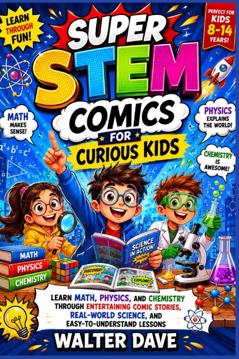 Könyv Super STEM Comics for Curious Kids WALTER DAVE