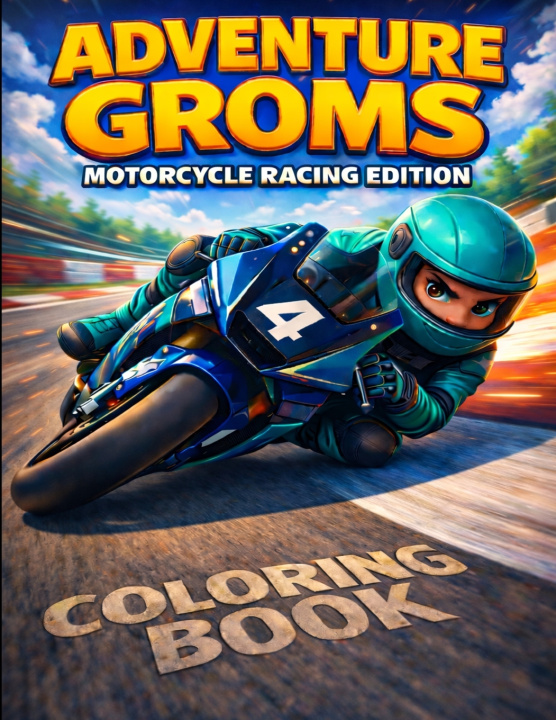 Könyv Motorcycle Coloring Book Adventure Groms