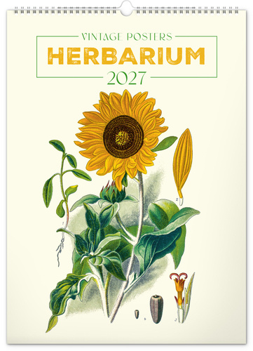 Kalendář/Diář Vintage plakáty Herbář 2027 - nástěnný kalendář 