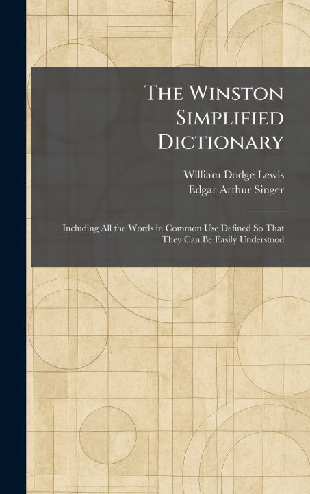 Book The Winston Simplified Dictionary William Dodge Lewis