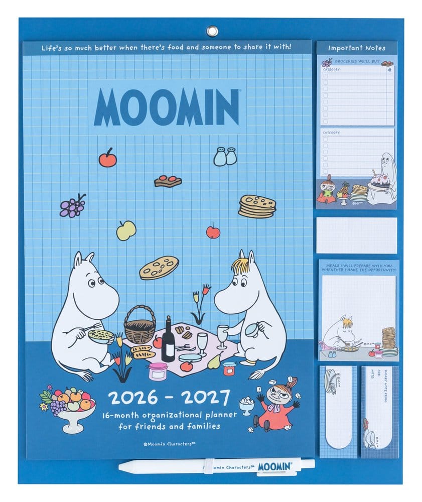 Kalender/agenda Moomin Magnetic Planner 2026/27 30 x 35 cm 