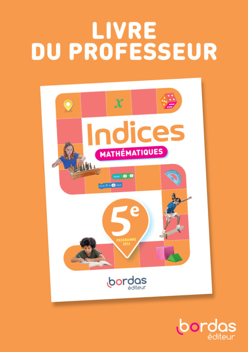 Carte Indices - Maths 5e - 2026 - Livre du professeur Sylvie Canzian