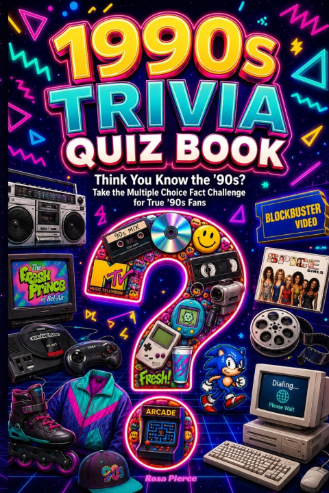 Kniha 1990s Trivia Quiz Book Rosa Pierce