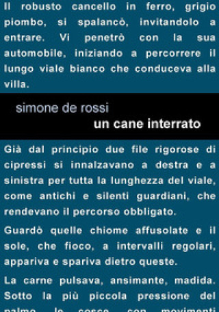 Książka cane interrato Simone De Rossi