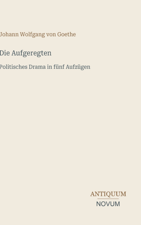 Livro Die Aufgeregten Goethe