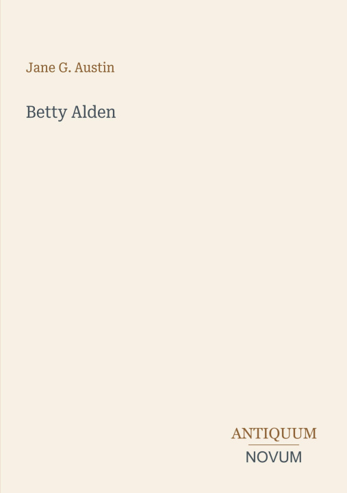 Buch Betty Alden 