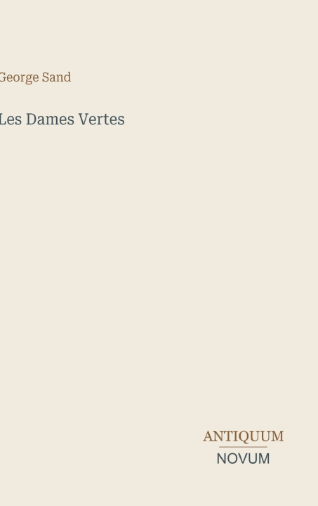 Buch Les Dames Vertes George Sand