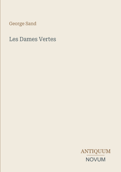 Book Les Dames Vertes George Sand