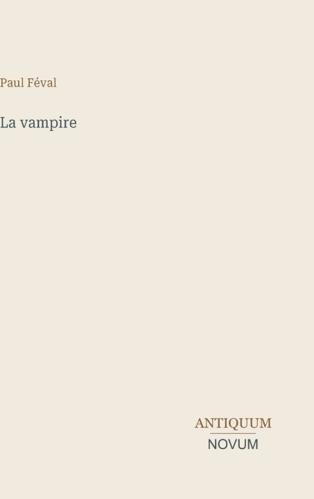 Book La vampire Paul Féval
