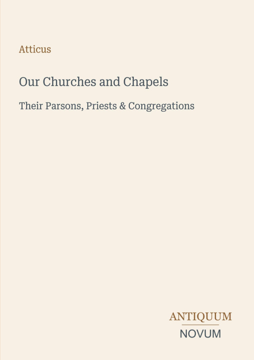 Knjiga Our Churches and Chapels 