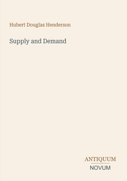Kniha Supply and Demand 