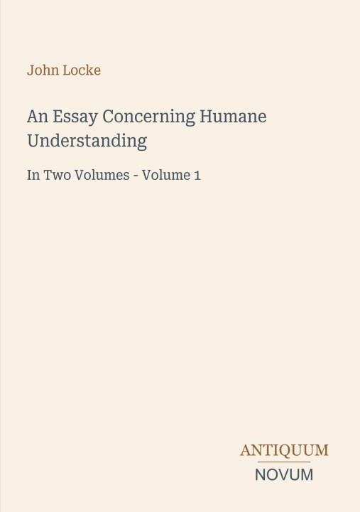 Knjiga An Essay Concerning Humane Understanding 