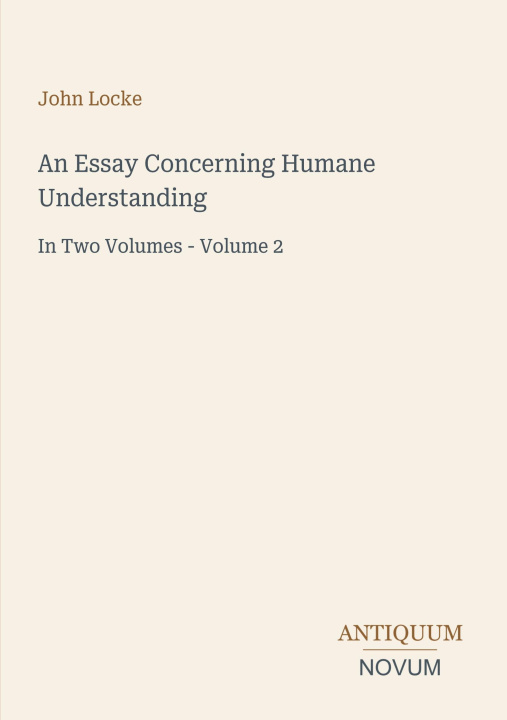 Kniha An Essay Concerning Humane Understanding 