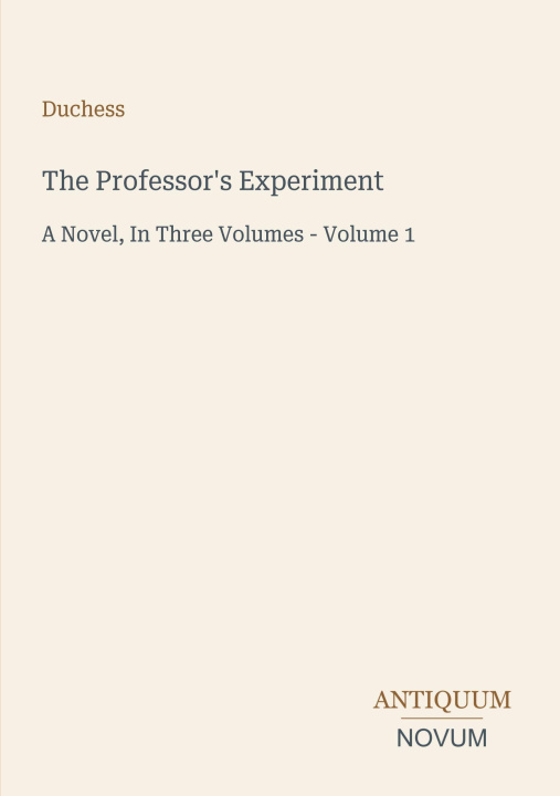 Boek The Professor's Experiment 