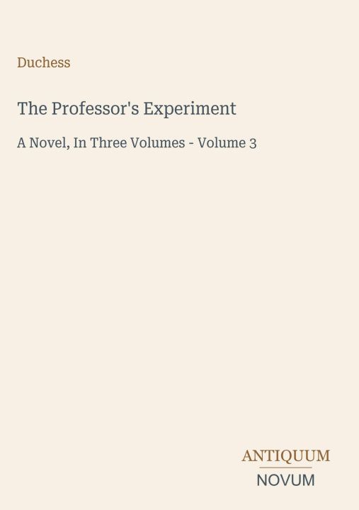 Kniha The Professor's Experiment 