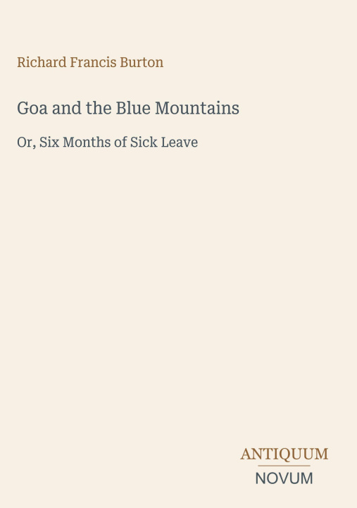 Kniha Goa and the Blue Mountains 