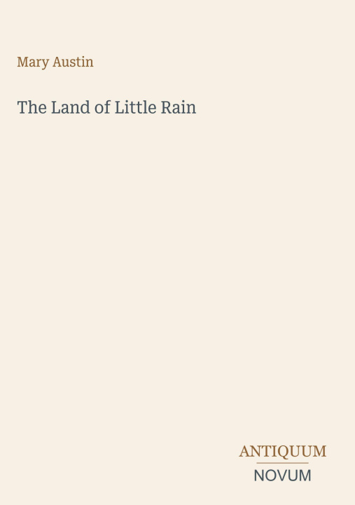 Buch The Land of Little Rain 