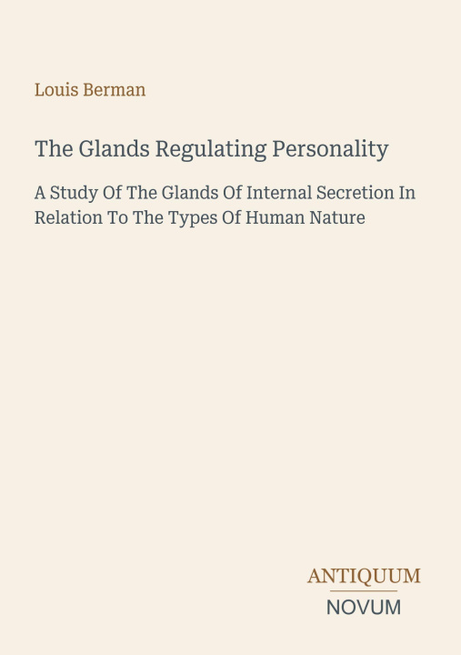 Libro The Glands Regulating Personality 