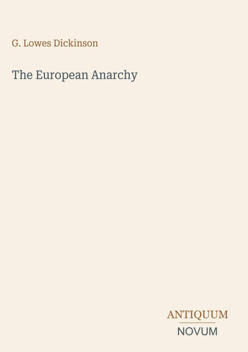 Buch The European Anarchy 