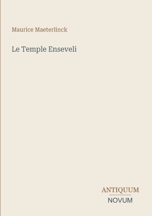 Carte Le Temple Enseveli Maurice Maeterlinck
