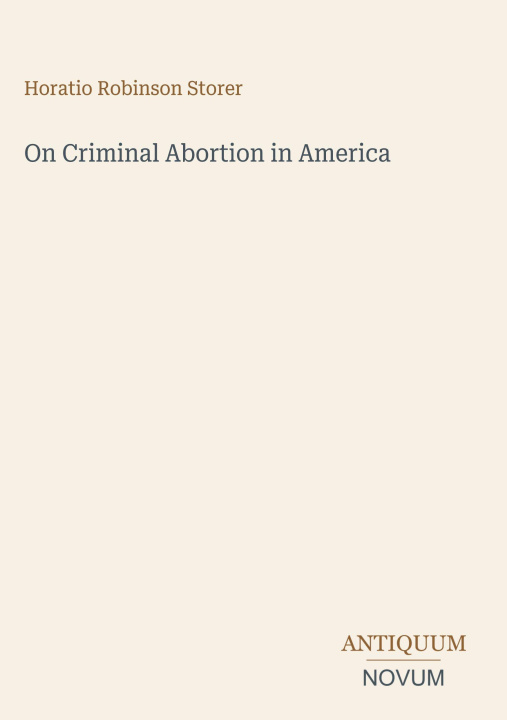 Könyv On Criminal Abortion in America 