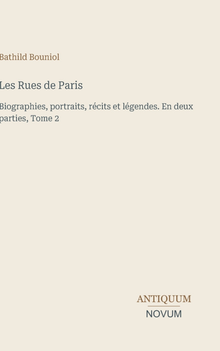 Carte Les Rues de Paris Bathild Bouniol