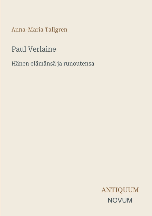 Libro Paul Verlaine Anna-Maria Tallgren