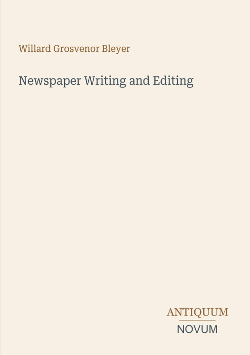 Buch Newspaper Writing and Editing 